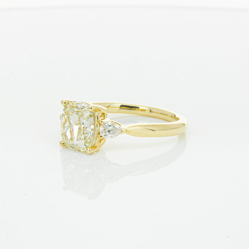 18ct Yellow Gold Cushion Cut Yellow Diamond Ayla Ring-Ring-Walker & Hall