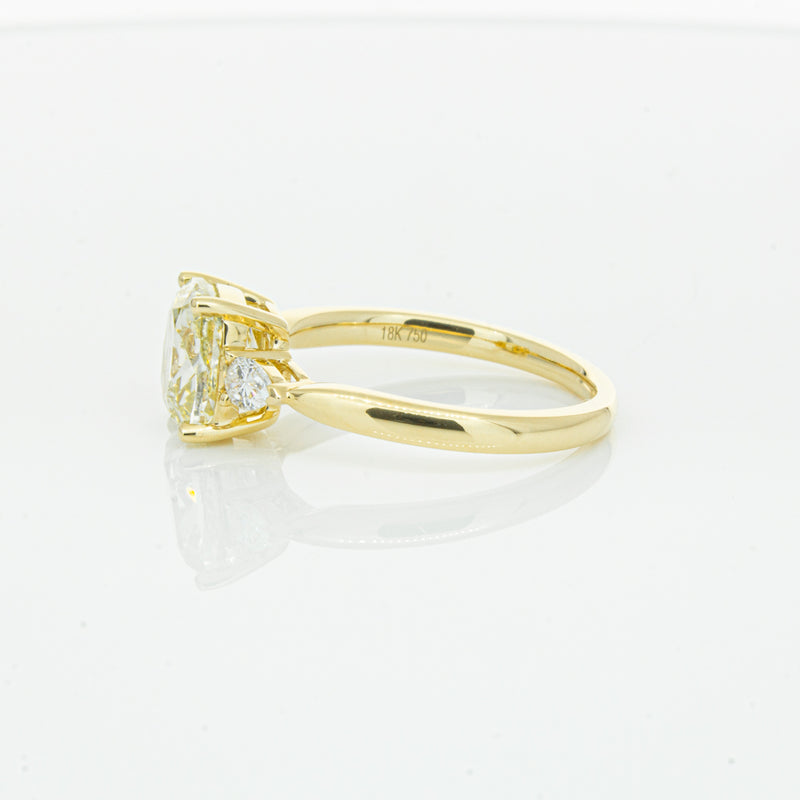 18ct Yellow Gold Cushion Cut Yellow Diamond Ayla Ring-Ring-Walker & Hall
