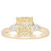 18ct Yellow Gold Cushion Cut Yellow Diamond Ayla Ring-Ring-Walker & Hall
