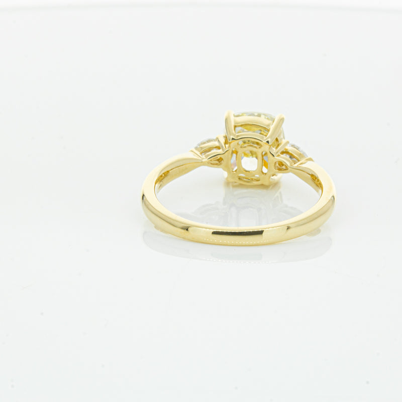 18ct Yellow Gold Cushion Cut Yellow Diamond Ayla Ring-Ring-Walker & Hall