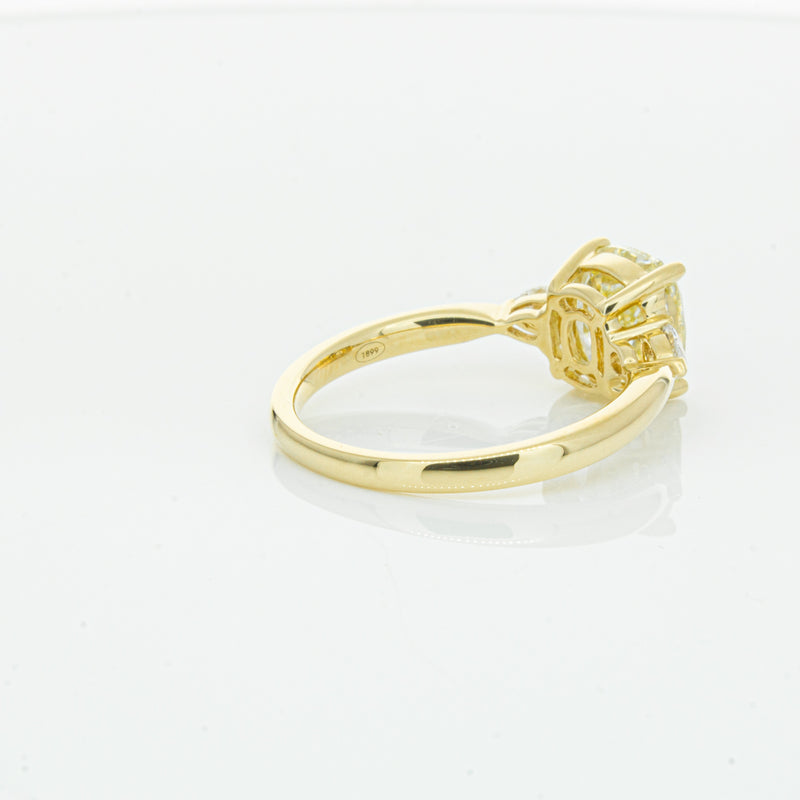 18ct Yellow Gold Cushion Cut Yellow Diamond Ayla Ring-Ring-Walker & Hall