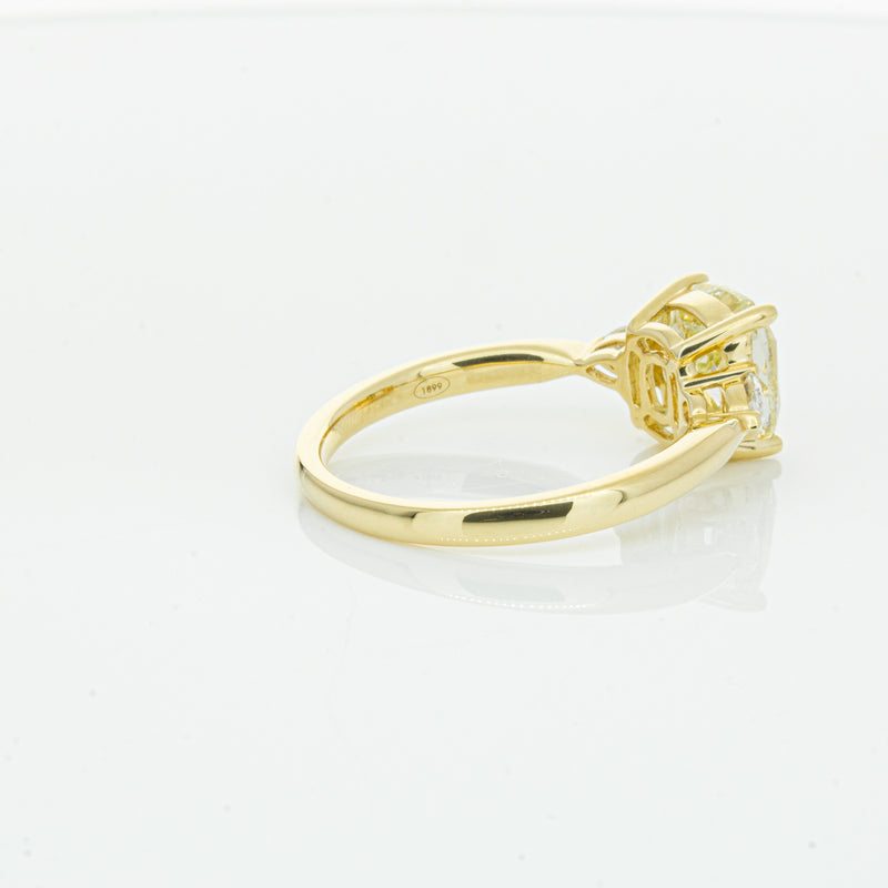 18ct Yellow Gold Cushion Cut Yellow Diamond Ayla Ring-Ring-Walker & Hall
