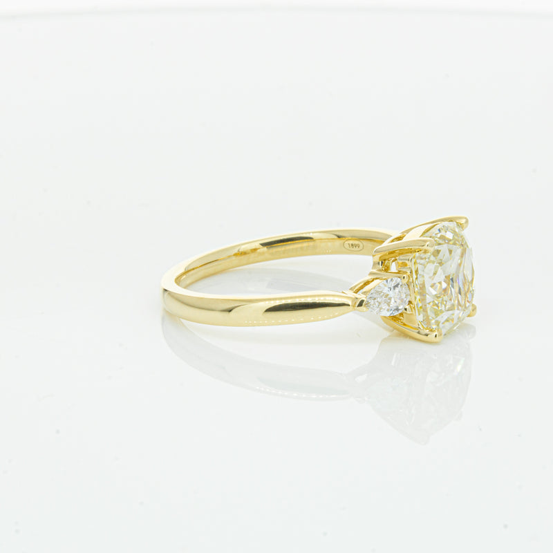 18ct Yellow Gold Cushion Cut Yellow Diamond Ayla Ring-Ring-Walker & Hall