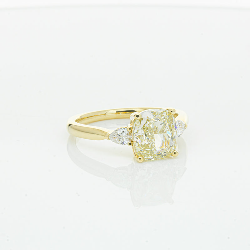 18ct Yellow Gold Cushion Cut Yellow Diamond Ayla Ring-Ring-Walker & Hall