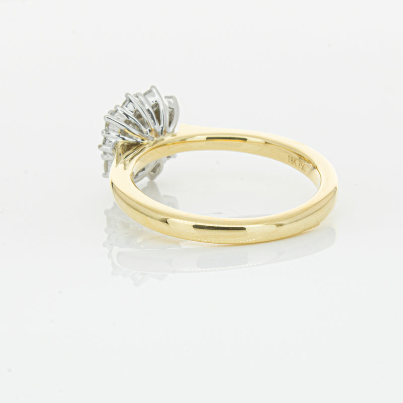 18ct Yellow Gold .72ct Cushion Cut Diamond Belle Ring-Ring-Walker & Hall