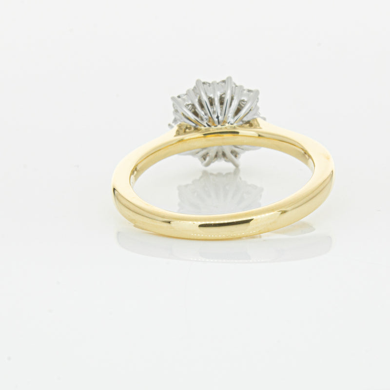 18ct Yellow Gold .72ct Cushion Cut Diamond Belle Ring-Ring-Walker & Hall