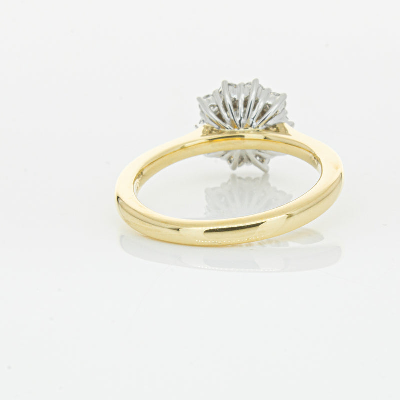 18ct Yellow Gold .72ct Cushion Cut Diamond Belle Ring-Ring-Walker & Hall