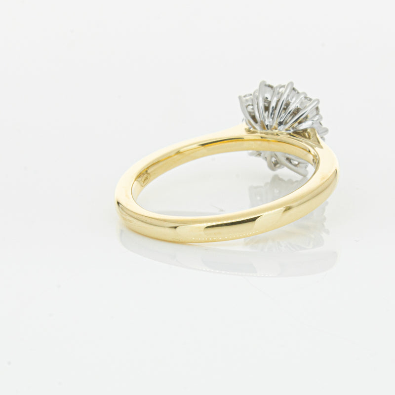 18ct Yellow Gold .72ct Cushion Cut Diamond Belle Ring-Ring-Walker & Hall