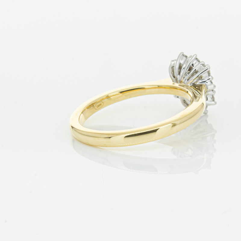 18ct Yellow Gold .72ct Cushion Cut Diamond Belle Ring-Ring-Walker & Hall