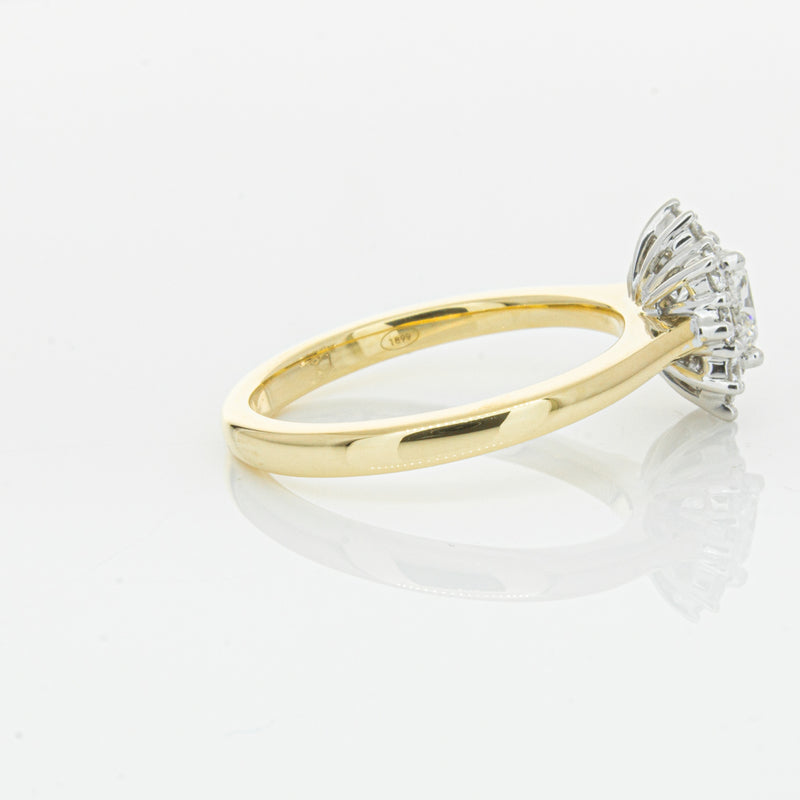 18ct Yellow Gold .72ct Cushion Cut Diamond Belle Ring-Ring-Walker & Hall