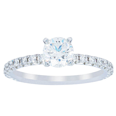 18ct White Gold .75ct Diamond Comet Ring-Ring-Walker & Hall