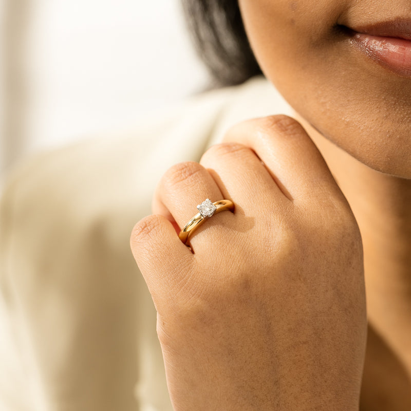 Deja Vu 18ct Yellow Gold .33ct Diamond Ring-Ring-Walker & Hall