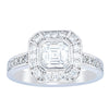 Deja Vu Platinum .70ct Asscher Cut Diamond Ring-Ring-Walker & Hall