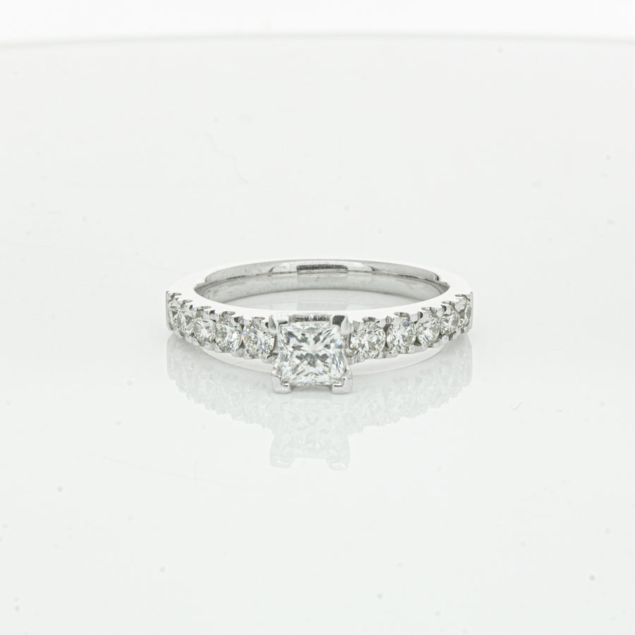 Deja Vu 18ct White Gold .40ct Princess Cut Diamond Ring-Ring-Walker & Hall