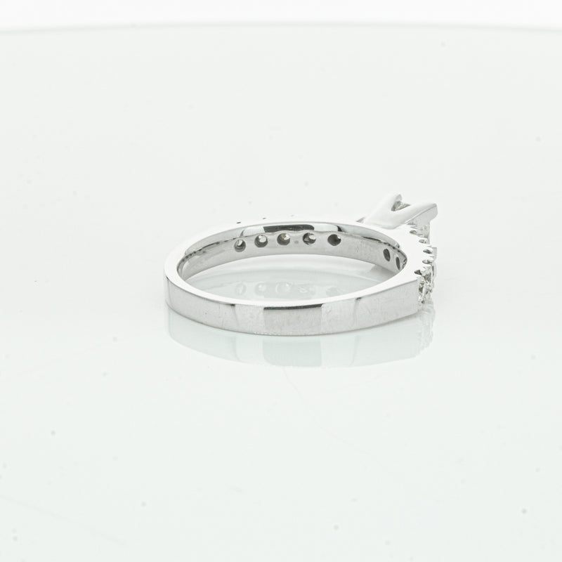 Deja Vu 18ct White Gold .40ct Princess Cut Diamond Ring-Ring-Walker & Hall