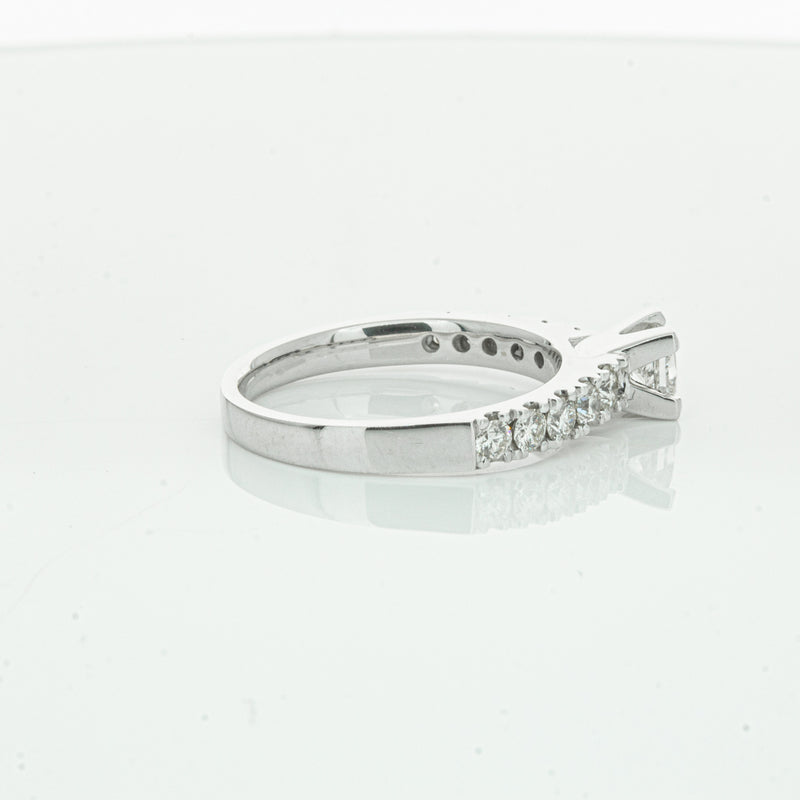 Deja Vu 18ct White Gold .40ct Princess Cut Diamond Ring-Ring-Walker & Hall