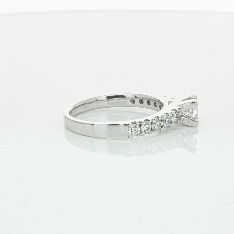 Deja Vu 18ct White Gold .40ct Princess Cut Diamond Ring-Ring-Walker & Hall