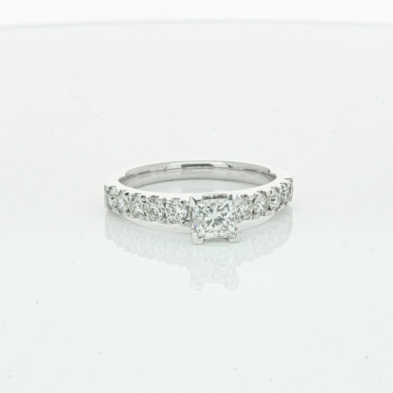 Deja Vu 18ct White Gold .40ct Princess Cut Diamond Ring-Ring-Walker & Hall