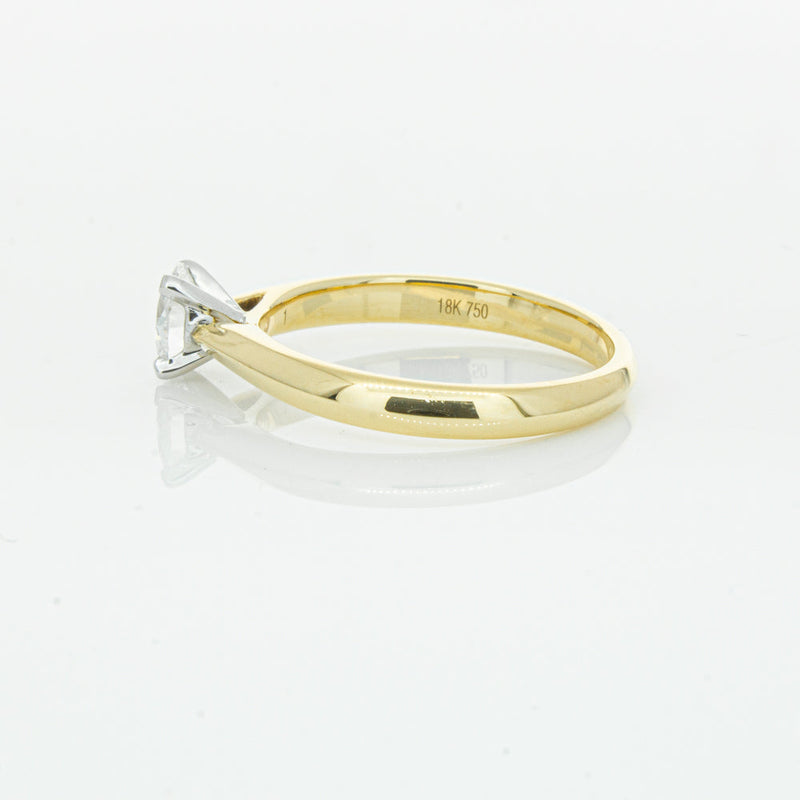 18ct Yellow Gold .40ct Oval Cut Diamond Venetian Ring-Ring-Walker & Hall