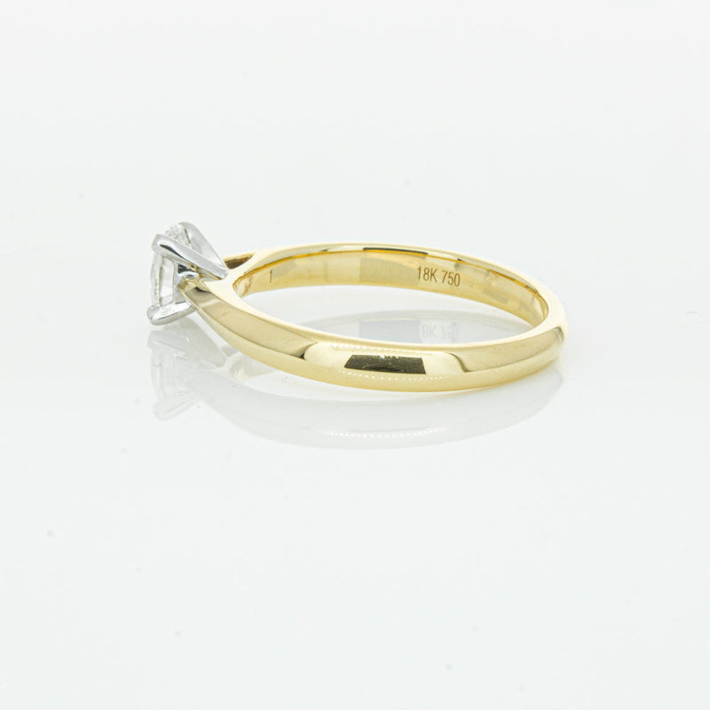 18ct Yellow Gold .40ct Oval Cut Diamond Venetian Ring-Ring-Walker & Hall
