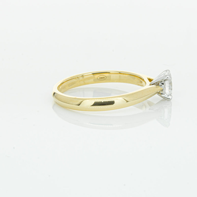 18ct Yellow Gold .40ct Oval Cut Diamond Venetian Ring-Ring-Walker & Hall