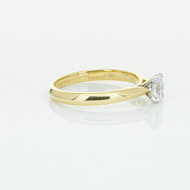 18ct Yellow Gold .40ct Oval Cut Diamond Venetian Ring-Ring-Walker & Hall