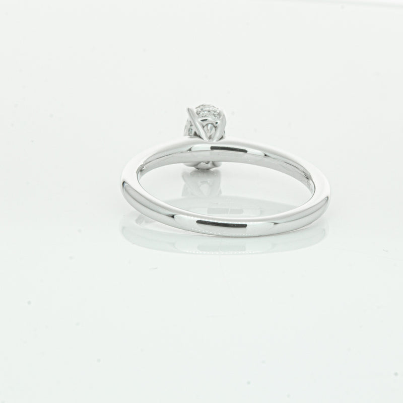 18ct White Gold Oval Cut Diamond Ring-Ring-Walker & Hall