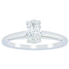 18ct White Gold Oval Cut Diamond Ring-Ring-Walker & Hall