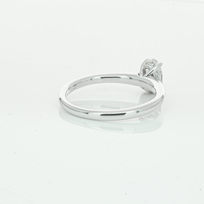 18ct White Gold Oval Cut Diamond Ring-Ring-Walker & Hall