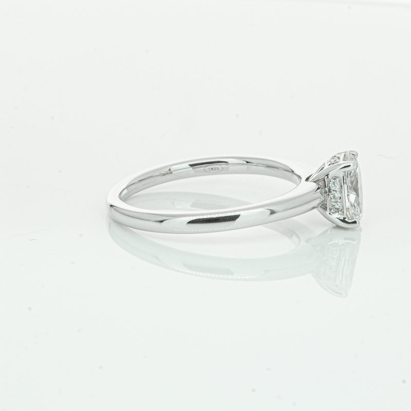 18ct White Gold Oval Cut Diamond Ring-Ring-Walker & Hall