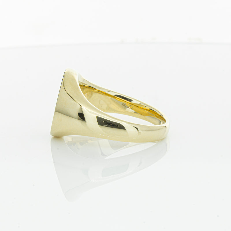 9ct Yellow Gold Oval Onyx Signet Ring-Ring-Walker & Hall