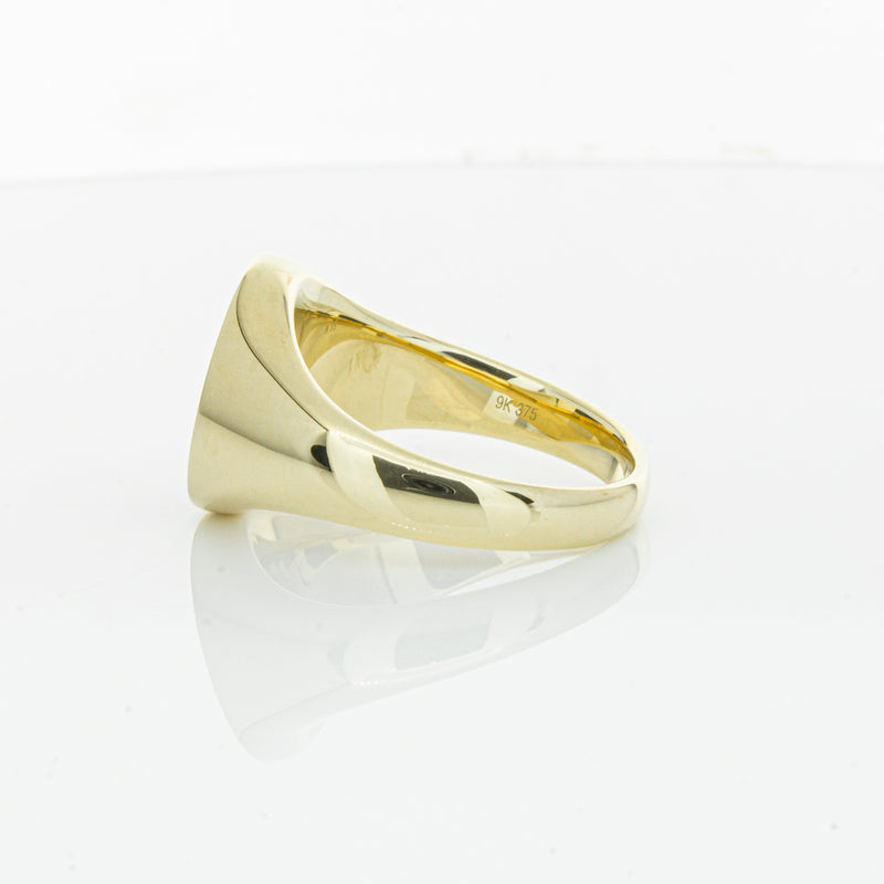 9ct Yellow Gold Oval Onyx Signet Ring-Ring-Walker & Hall