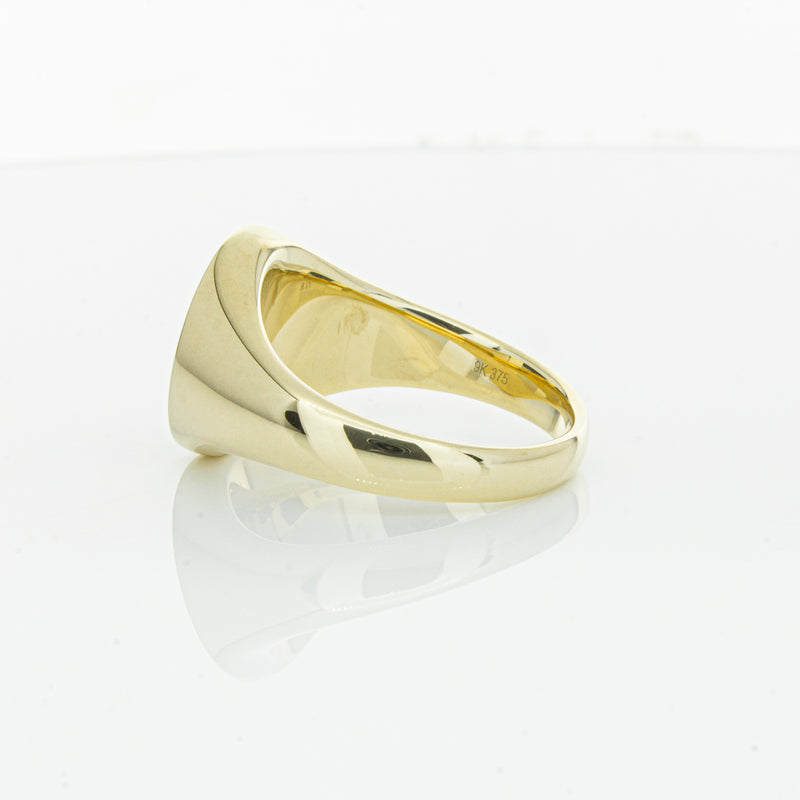 9ct Yellow Gold Oval Onyx Signet Ring-Ring-Walker & Hall