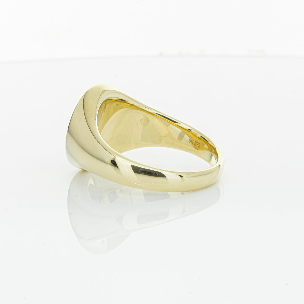 9ct Yellow Gold Oval Onyx Signet Ring-Ring-Walker & Hall