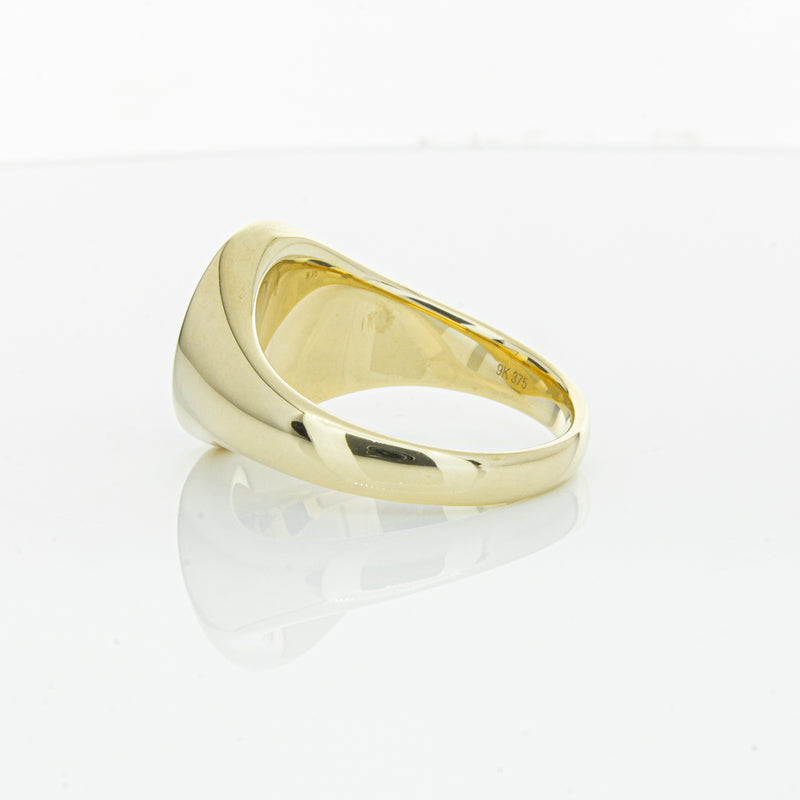 9ct Yellow Gold Oval Onyx Signet Ring-Ring-Walker & Hall