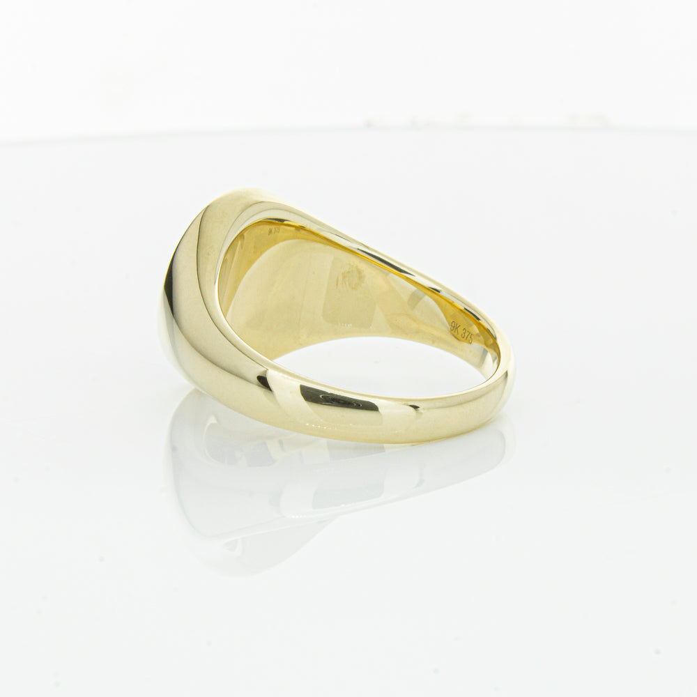 9ct Yellow Gold Oval Onyx Signet Ring-Ring-Walker & Hall