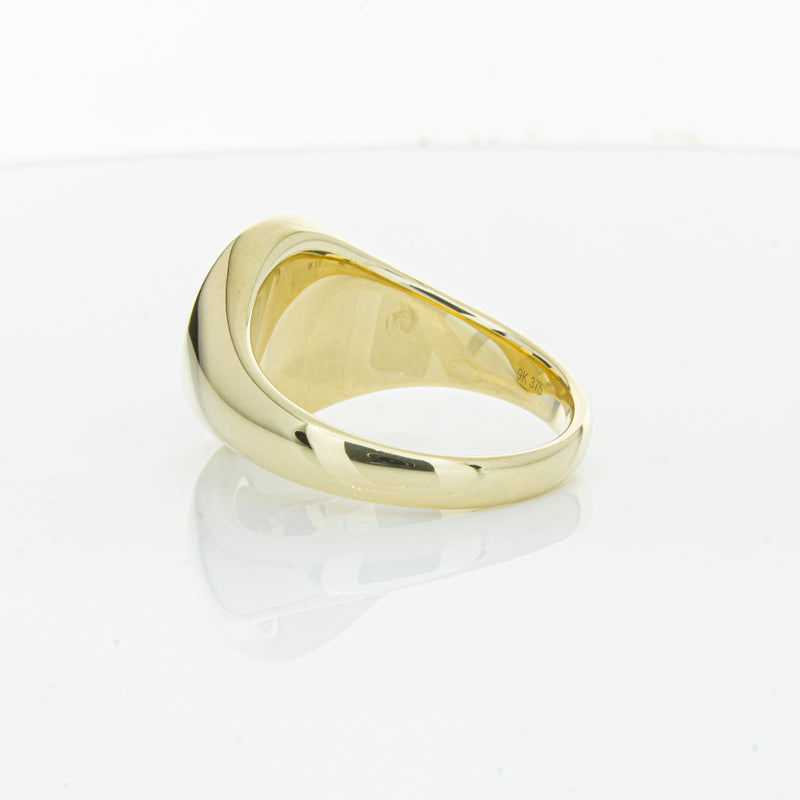 9ct Yellow Gold Oval Onyx Signet Ring-Ring-Walker & Hall