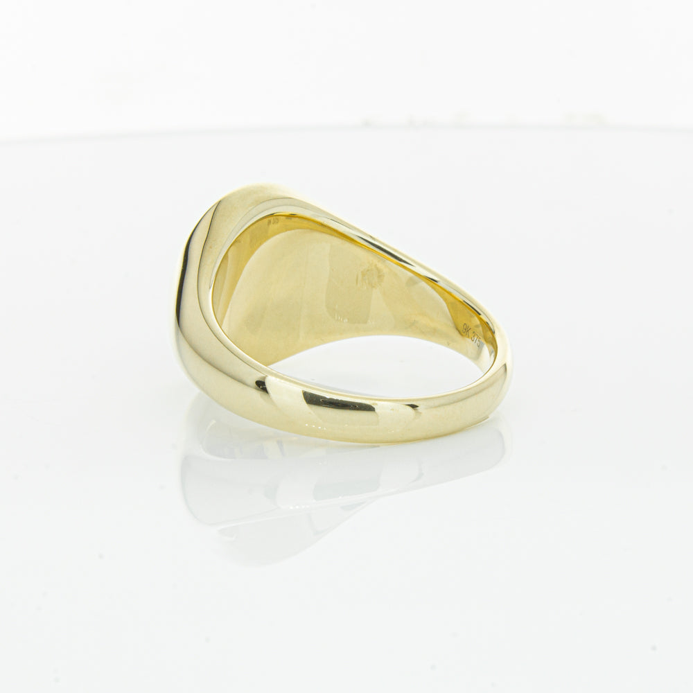 9ct Yellow Gold Oval Onyx Signet Ring-Ring-Walker & Hall