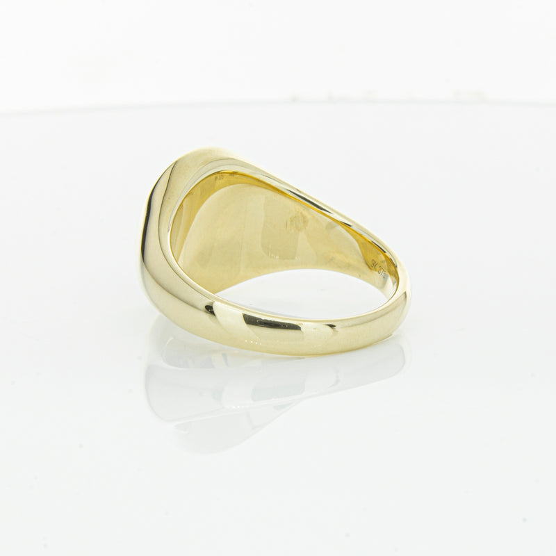 9ct Yellow Gold Oval Onyx Signet Ring-Ring-Walker & Hall