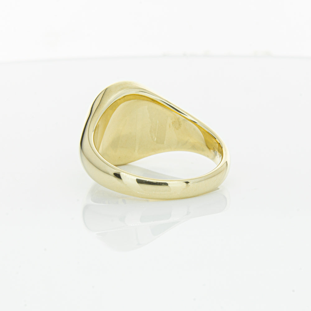9ct Yellow Gold Oval Onyx Signet Ring-Ring-Walker & Hall