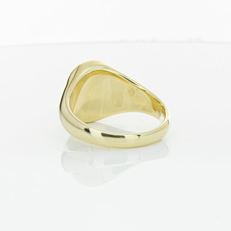 9ct Yellow Gold Oval Onyx Signet Ring-Ring-Walker & Hall