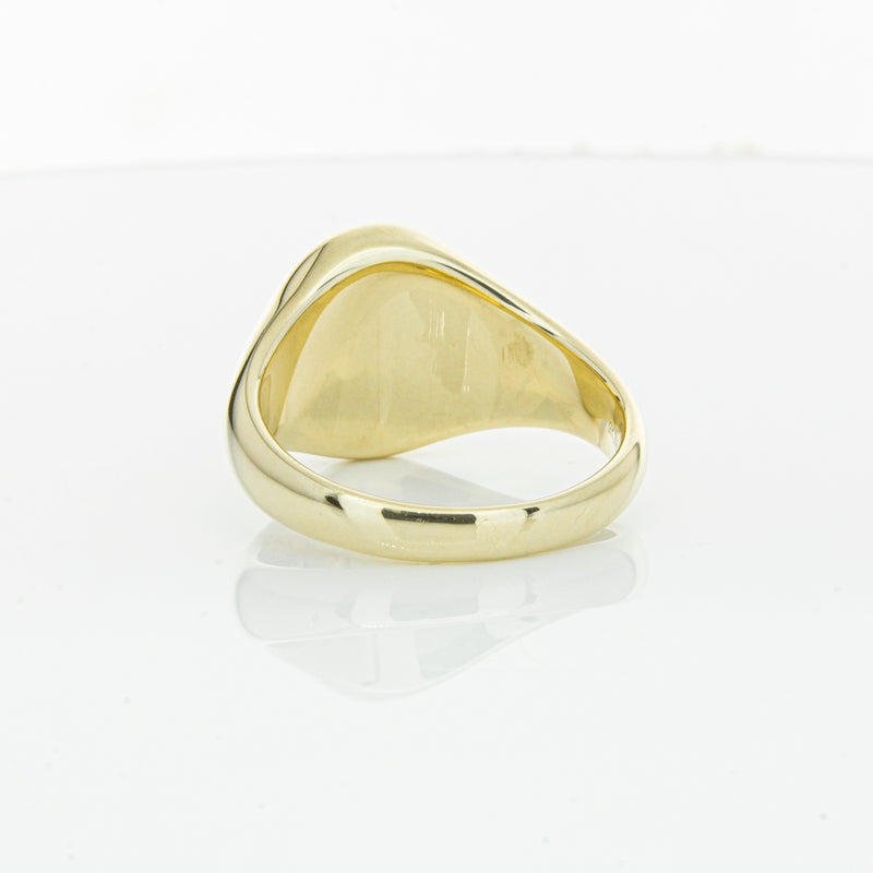 9ct Yellow Gold Oval Onyx Signet Ring-Ring-Walker & Hall