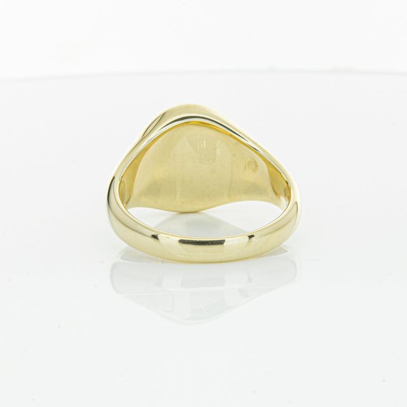 9ct Yellow Gold Oval Onyx Signet Ring-Ring-Walker & Hall