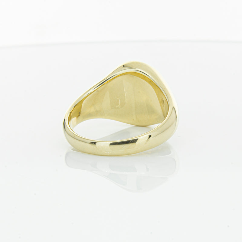 9ct Yellow Gold Oval Onyx Signet Ring-Ring-Walker & Hall