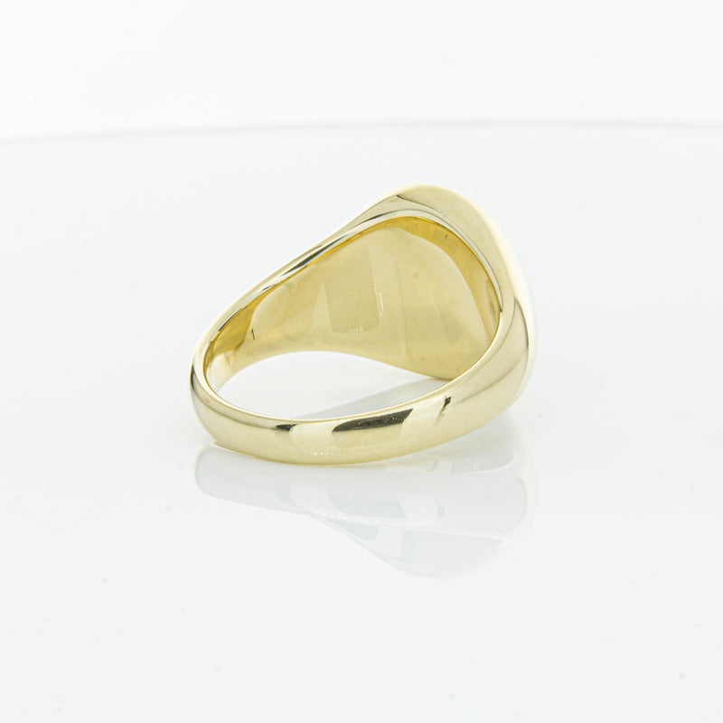 9ct Yellow Gold Oval Onyx Signet Ring-Ring-Walker & Hall