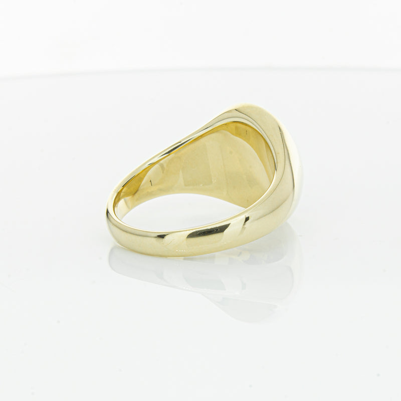 9ct Yellow Gold Oval Onyx Signet Ring-Ring-Walker & Hall