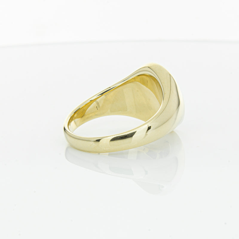 9ct Yellow Gold Oval Onyx Signet Ring-Ring-Walker & Hall