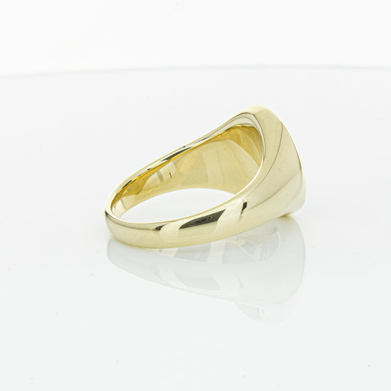 9ct Yellow Gold Oval Onyx Signet Ring-Ring-Walker & Hall