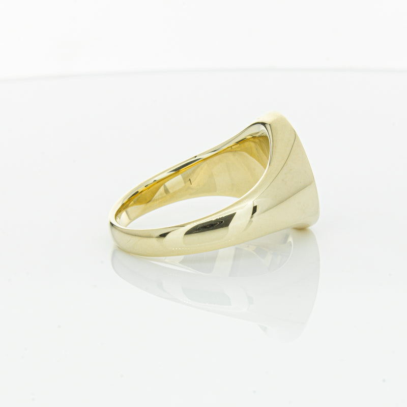 9ct Yellow Gold Oval Onyx Signet Ring-Ring-Walker & Hall