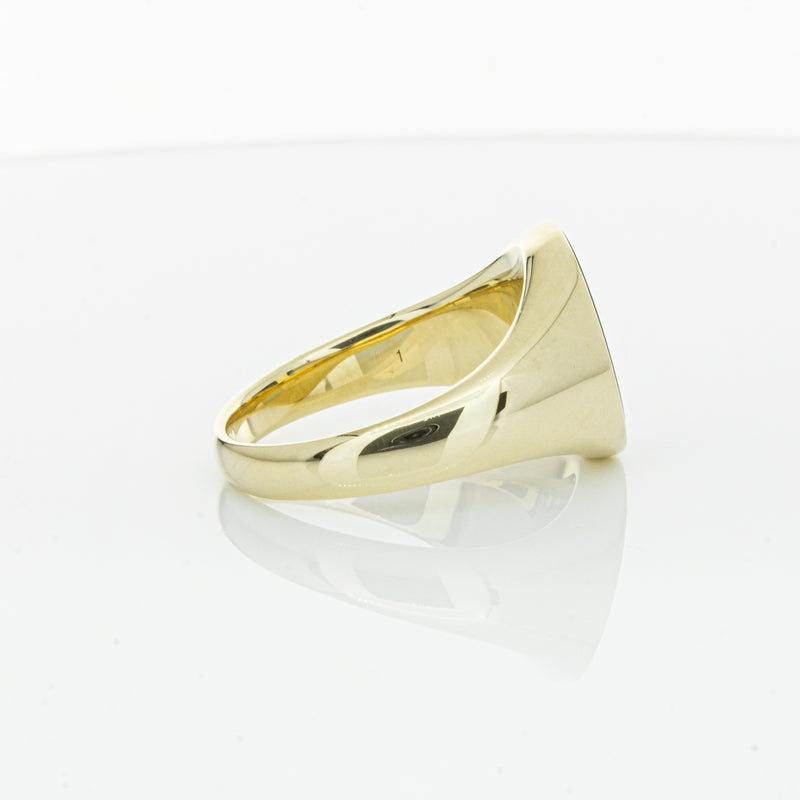 9ct Yellow Gold Oval Onyx Signet Ring-Ring-Walker & Hall